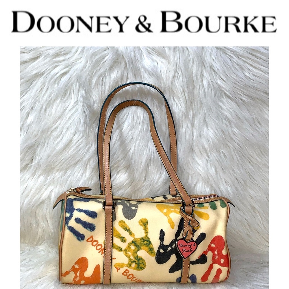Dooney &Bourke Vintage  Handprint Barrel Bag